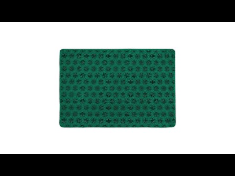 Gummi Fußmatte mit Noppen Grün - Kunststoff - 60 x 1 x 40 cm