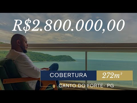 COBERTURA DUPLEX FRENTE MAR | 3 DORM, PISCINA E ÁREA GOURMET | CANTO DO FORTE, PRAIA GRANDE BRAZIL