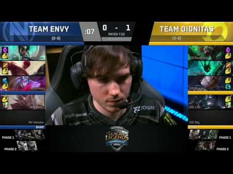 DIG vs nV, Game 2   NA LCS 2017 Summer    Dignitas vs EnVy G21
