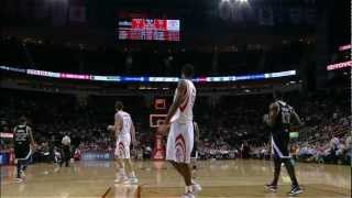 Did this shot count? Nope. Do I care? Nope. I knew Marcus Camby was an immortal vampire, but I had no idea he could play quarterback. There are some fans in Miami who would love to have you under center Marcus.