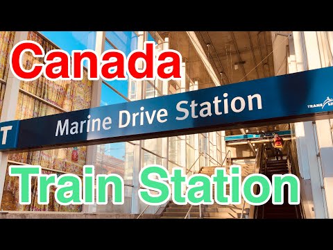 [Travel Vancouver] Marine Drive Station Vancouver SkyTrain Canada Line  Dec 20, 2021