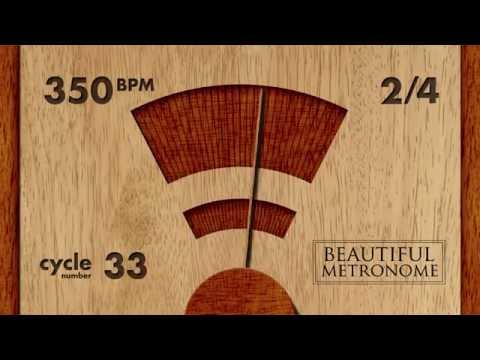 350 BPM 2/4 Wood Metronome HD