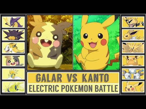 Electric Type Pokémon Battle | GALAR vs KANTO