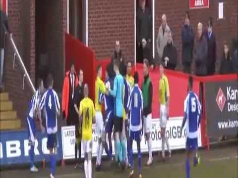 Unbelievable Body Slam In A Football Game - Worcester City Vs Stockport County