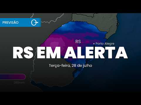 Temporais continuam no RS e frente fria avança nesta semana | Previsão do tempo 28/07/2026
