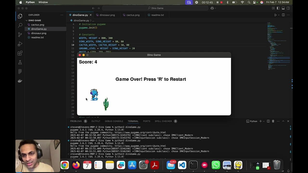 Creating an Epic Dino Game in Python | Pygame Project with ChatGPT