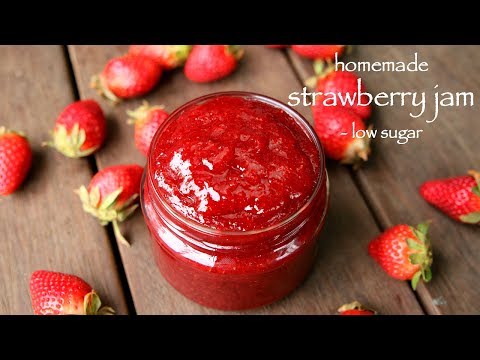 strawberry jam recipe | how to make homemade low sugar strawberry jam