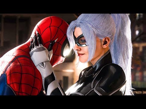 Spider Man PS4 All Black Cat Scenes | DLC