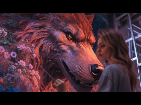 🎨🐺 Unleashing Inner Fire: The Fierce Symphony of Passion 🔥🌸 #AeyeAnimalz #aistory #aiartwork #art