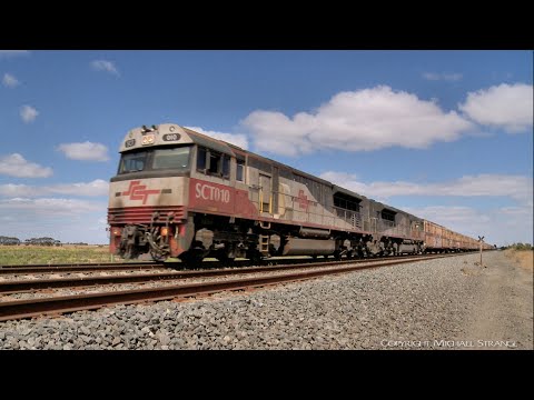 1PM9 Mile Long SCT Mixed Freight Train With SCT010 & SCT008 (9/1/2019) - PoathTV Australian Railways