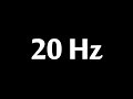 20 Hz Test Tone 1 Hour