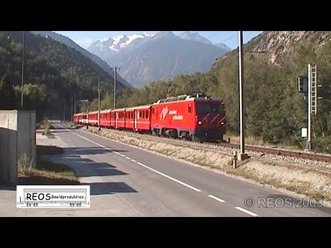 2003 [SDw] From BVZ to MGB part 4 of 9 - From Visp to Stalden, CLASSIC BVZ - with FREIGHT trains