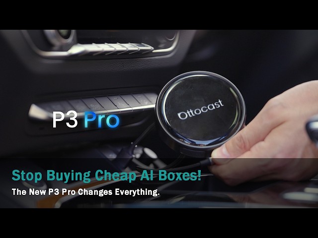 قطعة تحويل شاشة السيارة لأندرويد OTTOCAST P3 PRO بذاكرة 8GB+128GB مع دعم شاشات متعددة