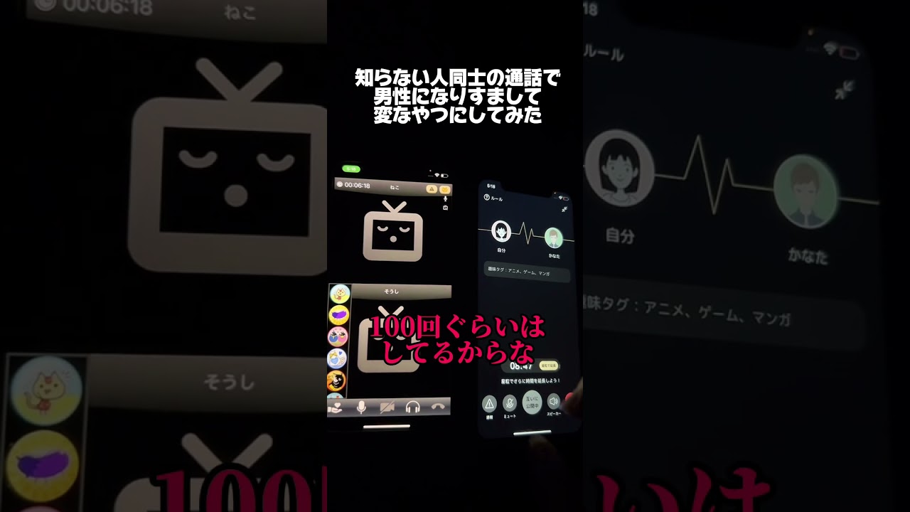 知らない人同士の通話で男性になりすまして話してみた【変なやつ編】#寝落ち #通話 #gravity