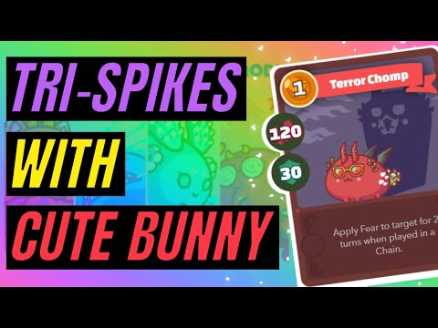 AXIE INFINITY TRI SPIKES REPTILE WITH CUTE BUNNY | 2200 MMR Gameplay