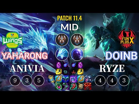 JAG Yaharong Anivia vs FPX Doinb Ryze Mid - KR Patch 11.4