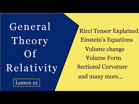Ricci Curvature Tensor | General relativity | General relativity lecture | Einstein field equations