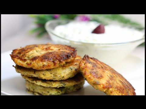 Easy zucchini fritters in the oven - No flour, healthy zucchini recipe easy and delicious
