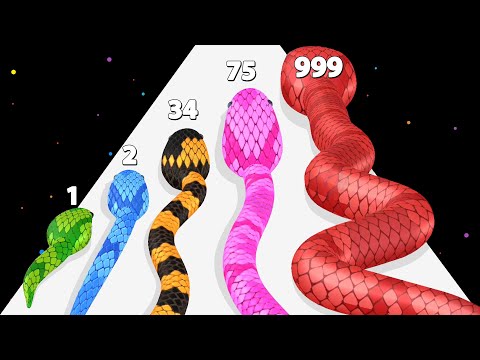 SNAKE RUN RACE - Color Math Games (Max Level, Part 2)
