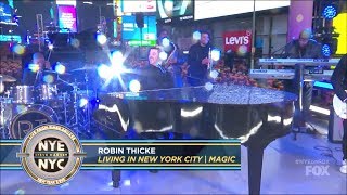 Robin Thicke Living In New York City &amp; Magic New Year&#39;s Eve w/ Steve Harvey 2018-19