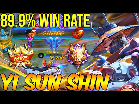 True Assassin SAVAGE 89.9% Current Win Rate [Top Global Yi Sun Shin] Kenn. Mobile Legends Gameplay