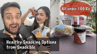 Snackible Review | Unboxing Healthy Snacks | All under 100 Rupees