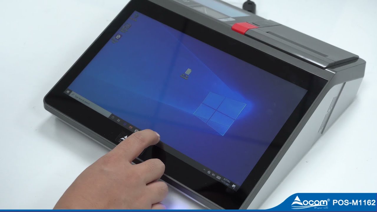 (POS-M1162) 11.6 Inch Windows/Android Touch Screen POS System with Printer,Scanner,Display and RFID