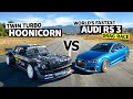 8 Second AWD Audi RS 3 Vs Ken Block S 1400hp AWD Ford Mustang Hoonicorn