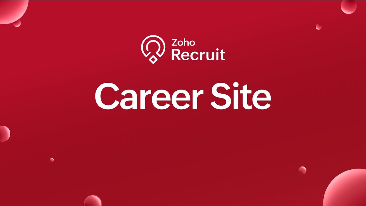 Build Your Career Site with Zoho Recruit