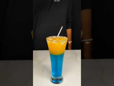 Orange juice + Blue Curacao = ? 🔥🥶