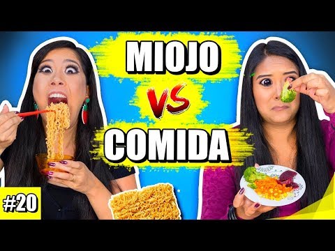 MIOJO VS COMIDA! - Desafio | Blog das irmãs Video