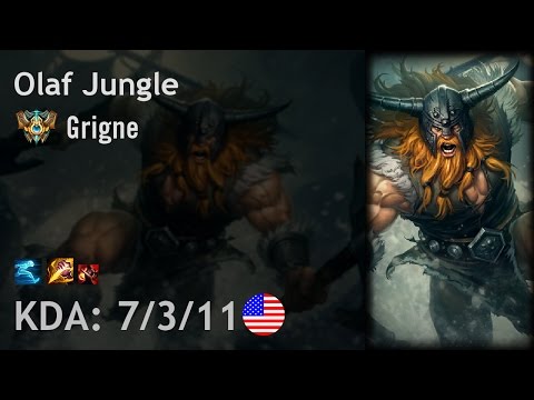 Olaf Jungle vs Lee Sin - Grigne - NA Challenger Patch 6.24