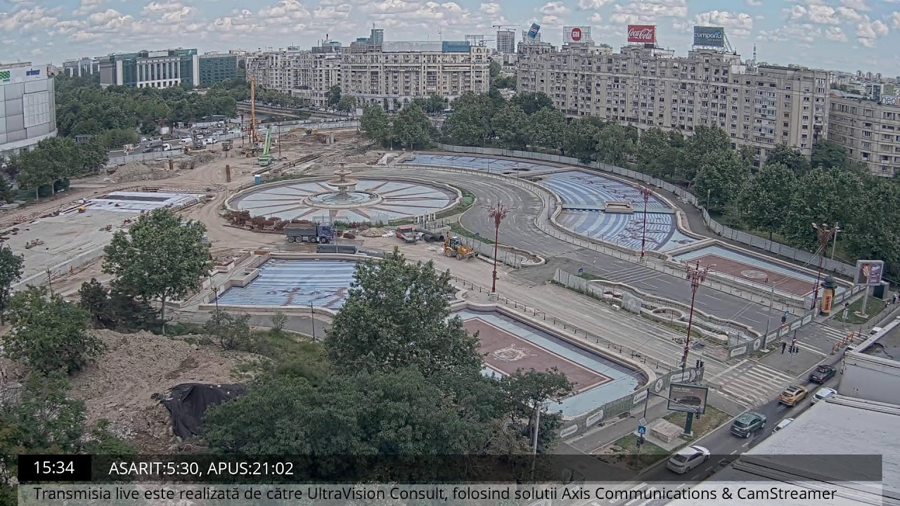 Live webcam view of Piața Unirii Square & Panorama