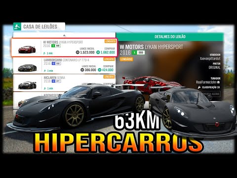 Forza Horizon 4 - CORRIDA de 63KM com HIPERCARROS de LEILÃO