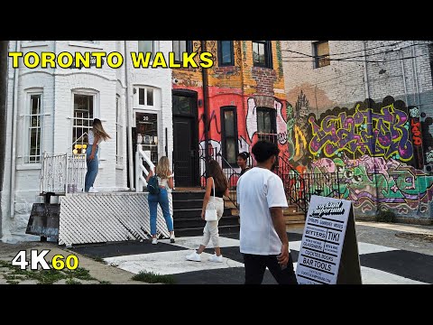 Toronto Kensington Market Stage 3 Walk (Narrated) on August 22, 2020 [4K]