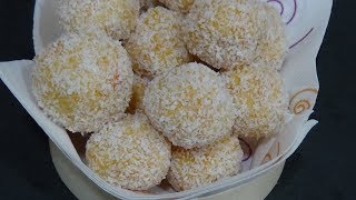 Bolitas de coco con calabaza