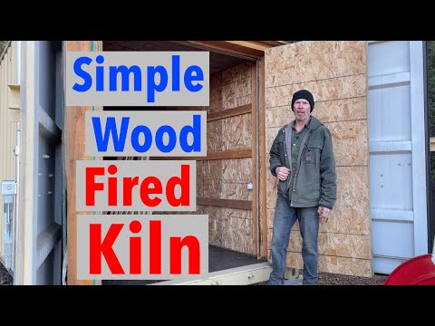 Wood Fired Kiln From a Shipping Container for Drying Treating Wood