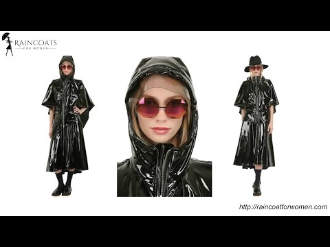 Womens Shiny Raincoat