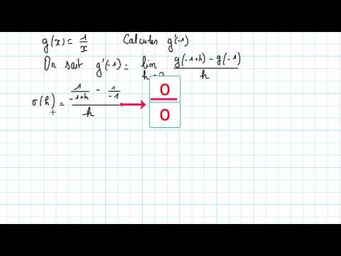 Dérivation 5 : nombre dérivé fonction inverse