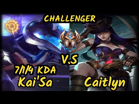 MMM K1ng (KAI'SA) vs CAITLYN - 7/1/4 KDA BOTTOM ADC CHALLENGER GAMEPLAY - OC