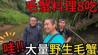 根本吃不完!發現大量野生毛蟹丨跟著野味達人山裡抓毛蟹丨最強的毛蟹料理8吃‪@打魚王翔哥‬