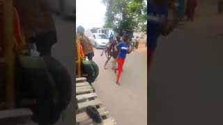 Naked women street fight