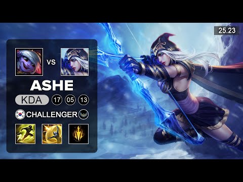 Ashe vs Tristana ADC - KR Challenger - Patch 25.23 Season 15