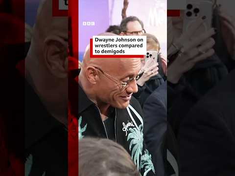 Video | Dwayne Johnson on wrestlers compared to demigods. #Moana2 #DwayneJohnson #Disney #BBCNews