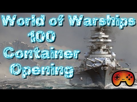 Container Opening 100 Container + Supercontainer - World of Warships - Gameplay - German - Deutsch