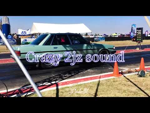 *CRAZY* 2jz Big Turbo Powered Toyota Cressida at dragstrip *EPIC 2jz SOUND*