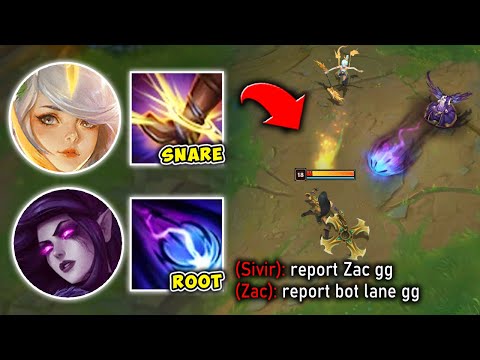 THE LONGEST SNARE CHAIN POSSIBLE MAKES THE ENEMY RAGE! (SNARE SISTERS) - League of Legends