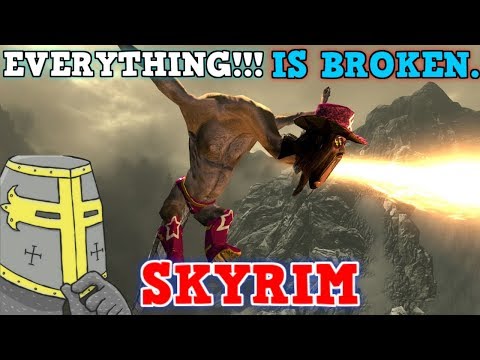 Breaking Skyrim With Mods! The Elder Scrolls is broken Feat. The Spiffing Brit & Sorrow TV - Part 1