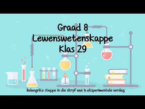 LEWENSWETENSKAP GRAAD 8: 20 Augustus 2020 - periode 7 (20087)