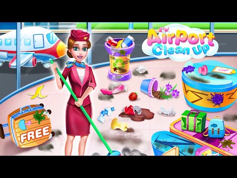Airport Clean up - Sweet Baby Girl Cleaning Games Video